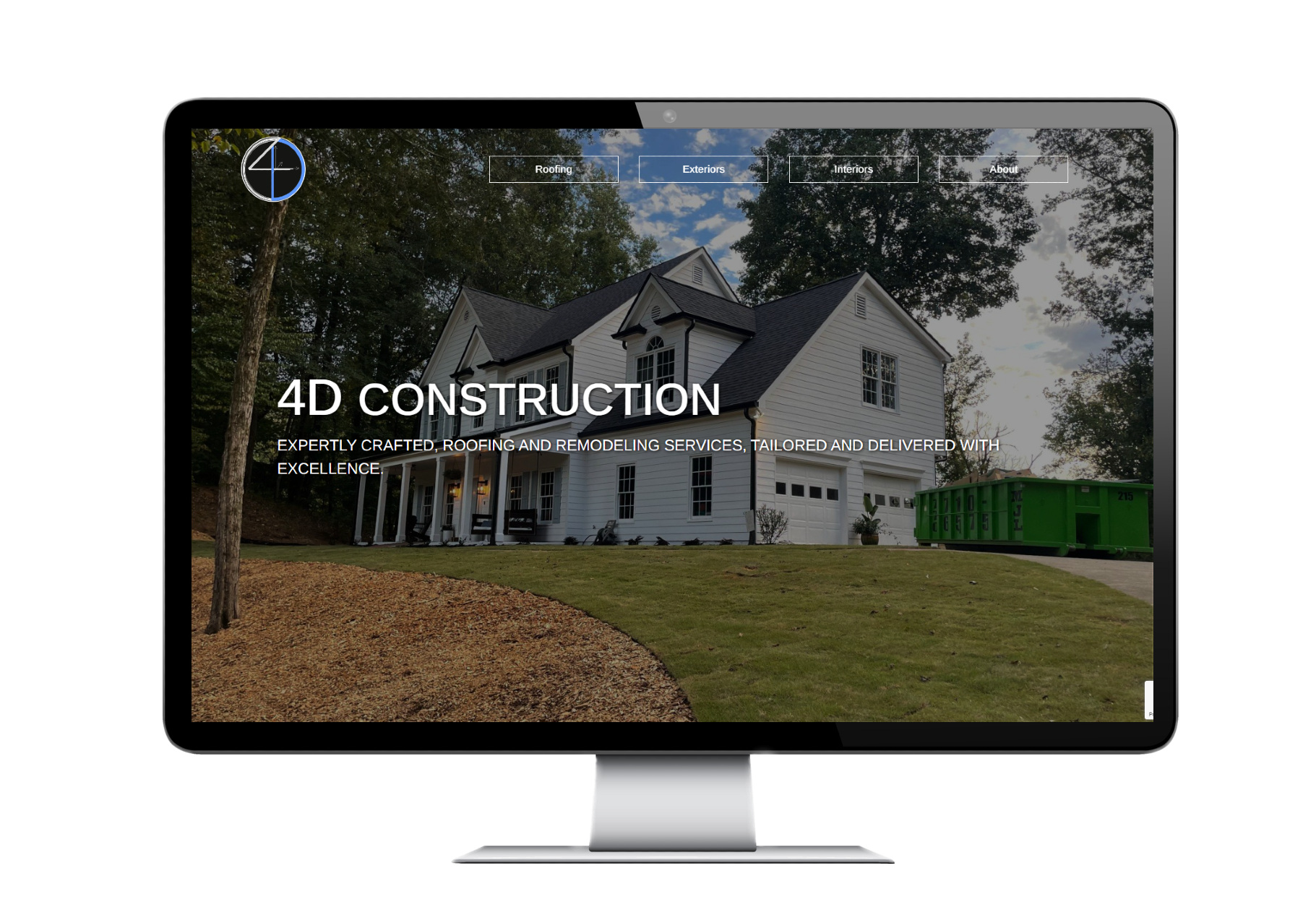 Computer Displaying 4D Construction Website