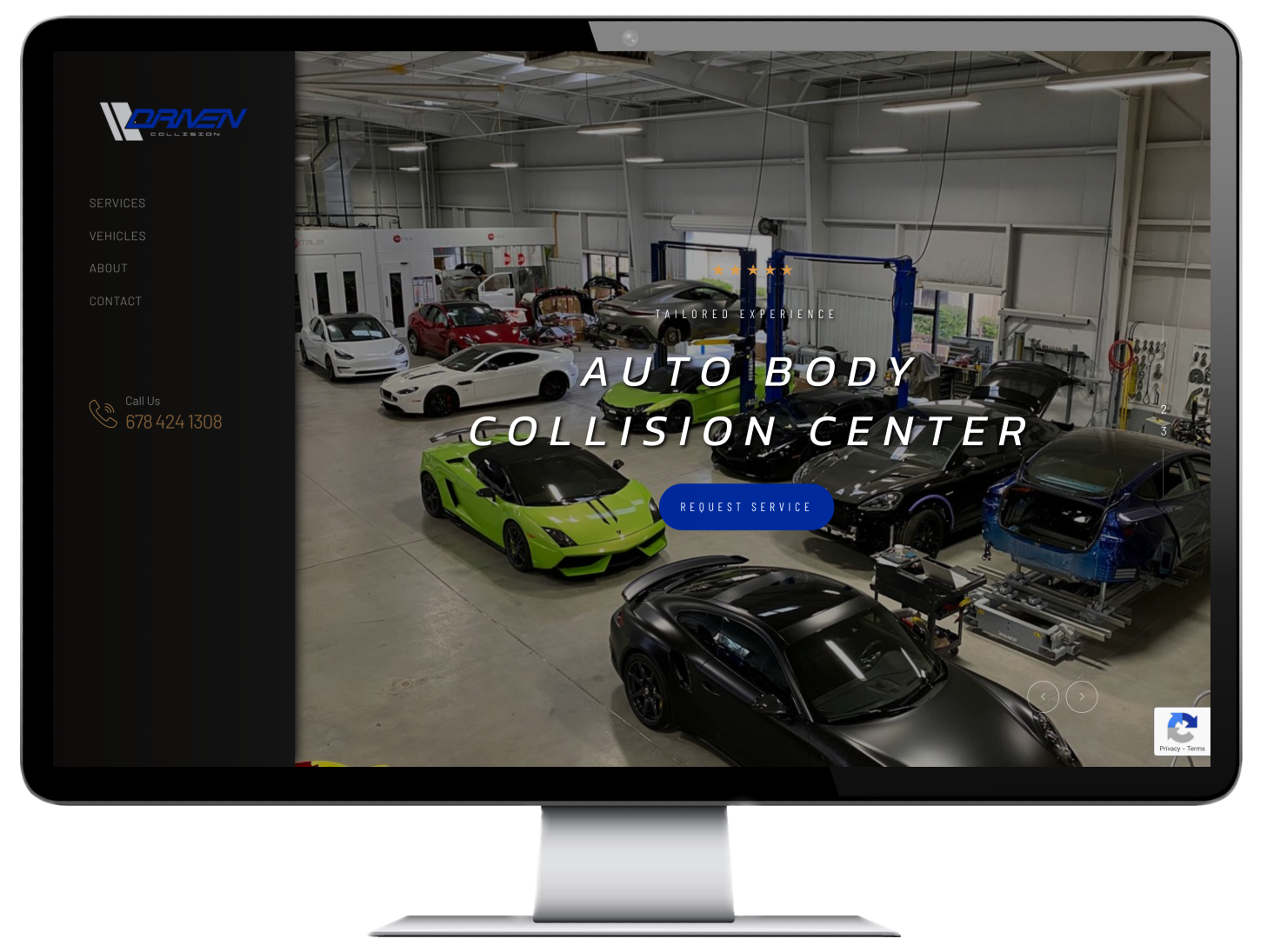 Computer Displaying Driven Collision Website