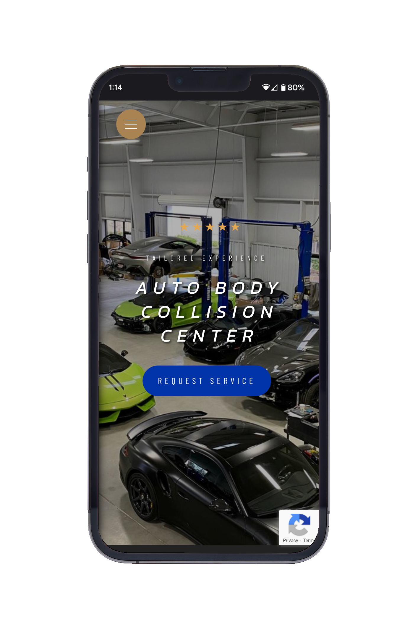Smartphone Displaying Driven Collision Mobile Website