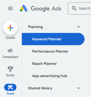 Google Ads Keyword Planner