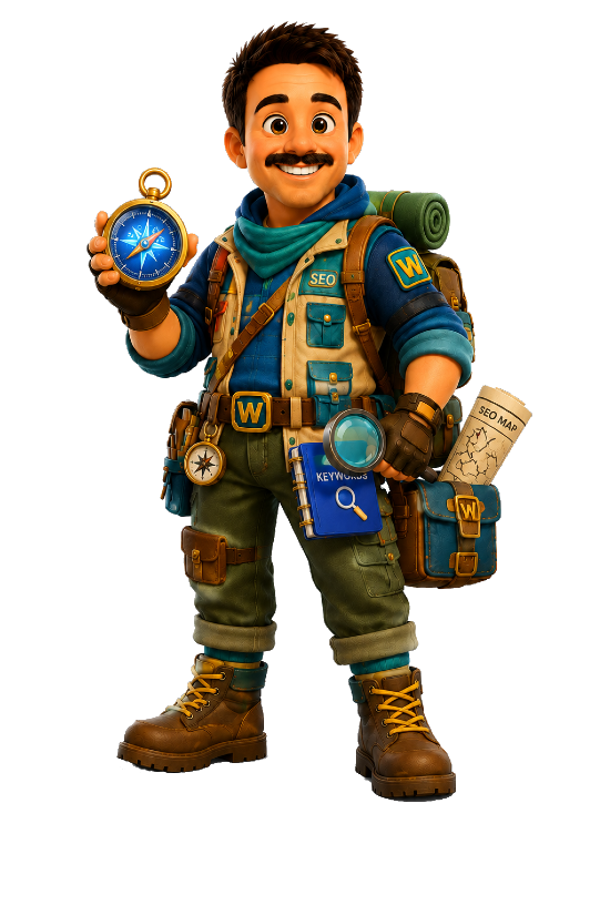 Webaam SEO character representing search visibility for Cherokee County businesses