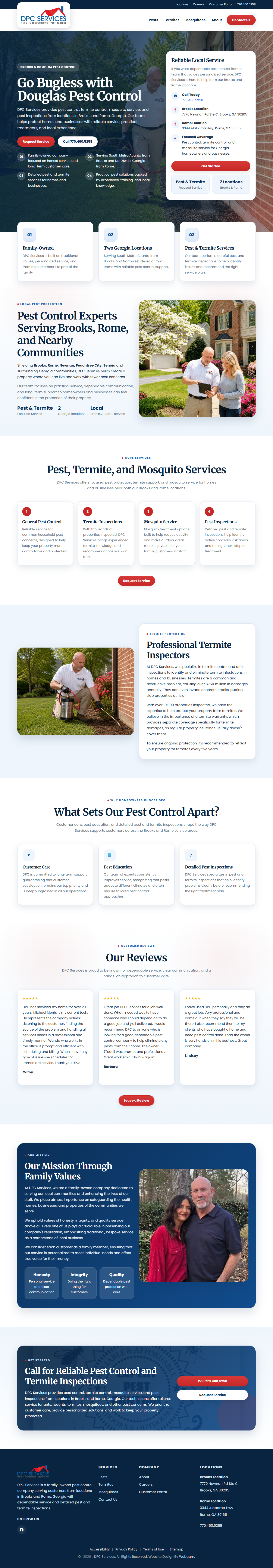 DPC Services homepage design