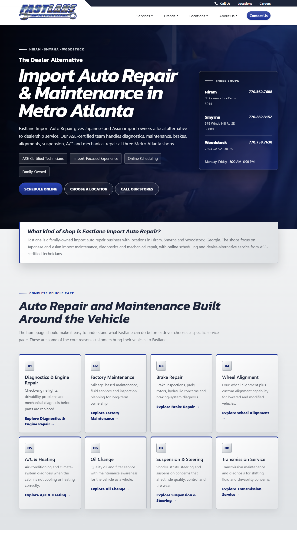 Fastlane Import Auto Repair website designed by Webaam