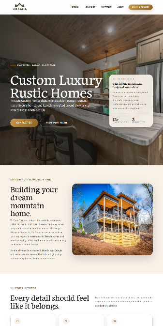 Tri-State Custom Homes website designed by Webaam