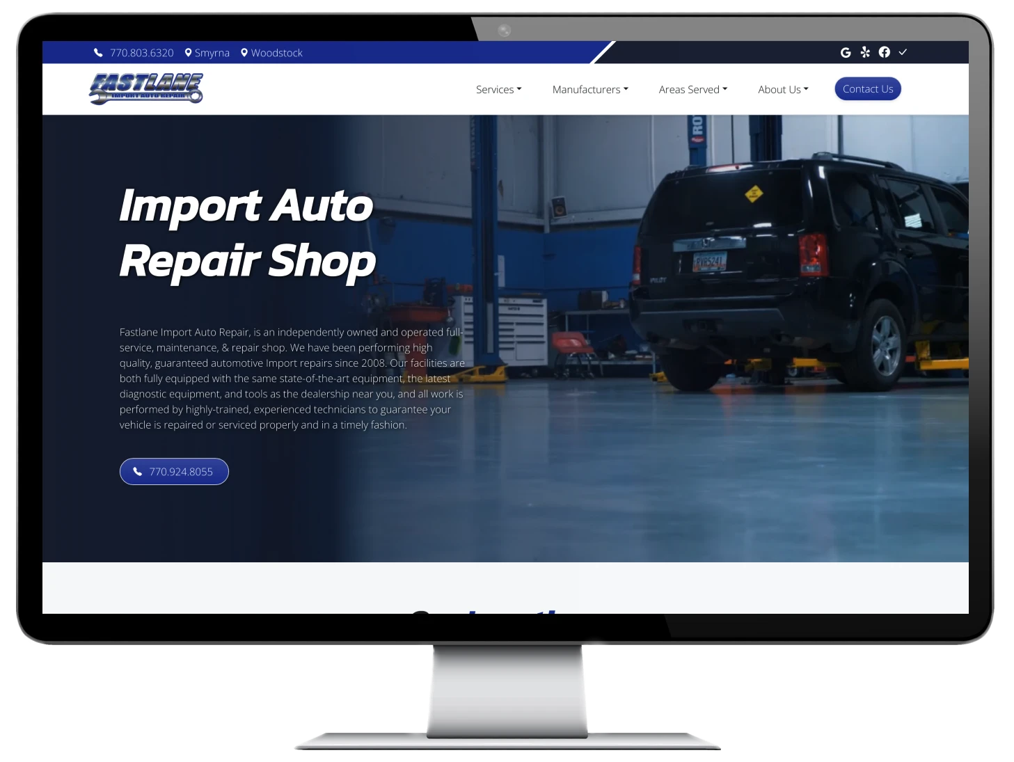 Fastlane Import Auto Repair desktop website